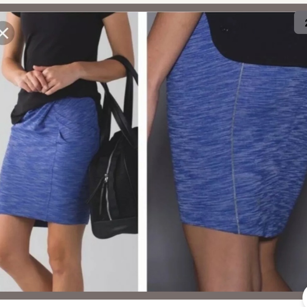 NWT Lululemon &go Where-To Skirt Heathered Blue